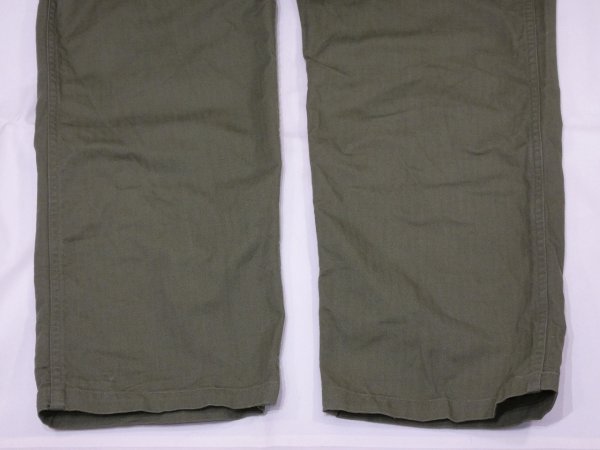 画像8: 50s US ARMY OD-7 M-47 HBT UTILITY TROUSERS BAKER PANTS ONE WASH (8)