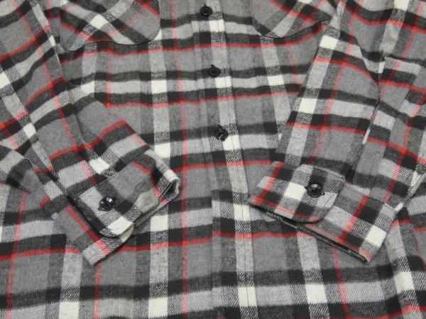 画像8: 60s Sears COTTON FLANNEL WORK SHIRT DEAD STOCK (8)