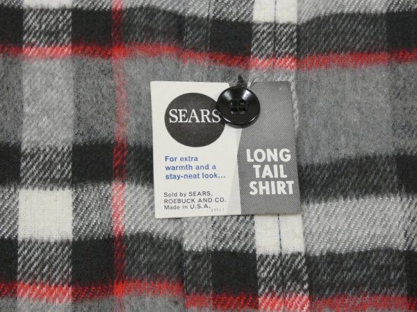 画像5: 60s Sears COTTON FLANNEL WORK SHIRT DEAD STOCK (5)