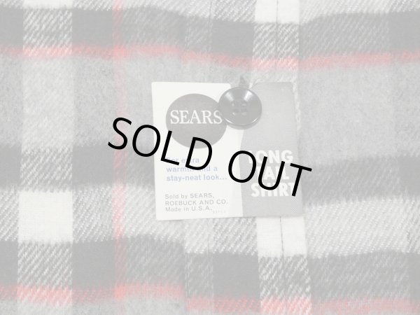 画像5: 60s Sears COTTON FLANNEL WORK SHIRT DEAD STOCK (5)