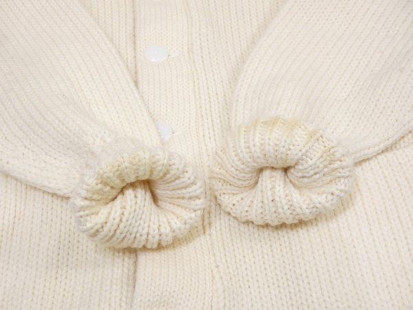 画像9: 60s Lanza WHITE LOW GAUGE WOOL CARDIGAN (9)