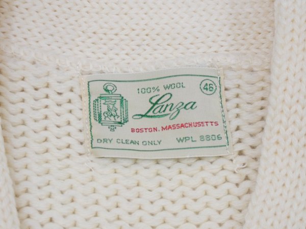 画像3: 60s Lanza WHITE LOW GAUGE WOOL CARDIGAN (3)
