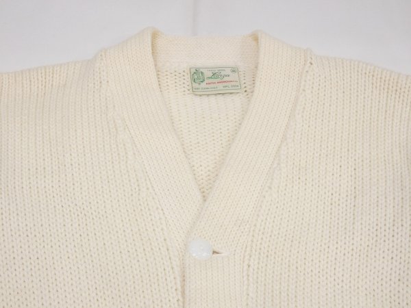 画像4: 60s Lanza WHITE LOW GAUGE WOOL CARDIGAN (4)