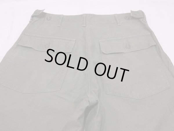 画像12: 60s '62 US ARMY OG-107 COTTON SATEEN UTILITY TROUSERS BAKER PANTS 1st LATE TYPE (12)
