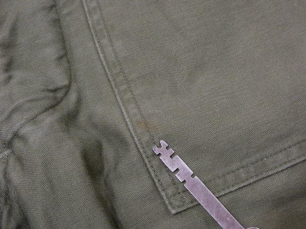 画像7: 60s '62 US ARMY OG-107 COTTON SATEEN UTILITY TROUSERS BAKER PANTS 1st LATE TYPE (7)
