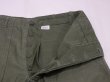 画像8: 60s '62 US ARMY OG-107 COTTON SATEEN UTILITY TROUSERS BAKER PANTS 1st LATE TYPE (8)
