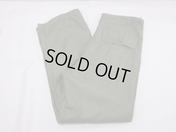 画像3: 60s '64 US ARMY OG-107 COTTON SATEEN UTILITY BAKER PANTS TWO TONE (3)