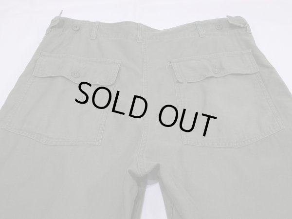 画像9: 60s '64 US ARMY OG-107 COTTON SATEEN UTILITY BAKER PANTS TWO TONE (9)