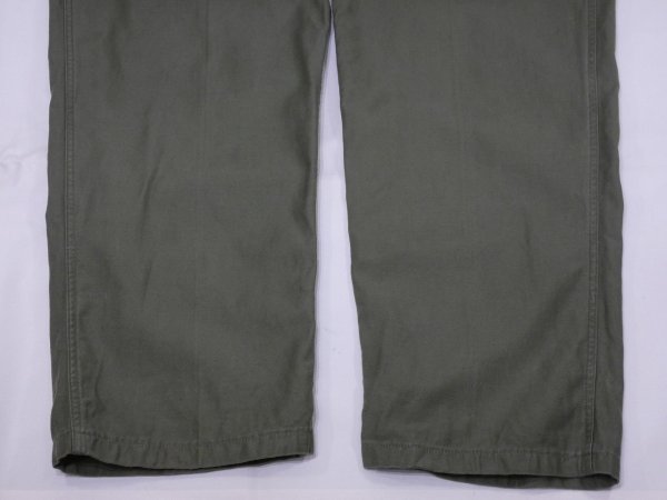 画像8: 60s '64 US ARMY OG-107 COTTON SATEEN UTILITY BAKER PANTS TWO TONE (8)