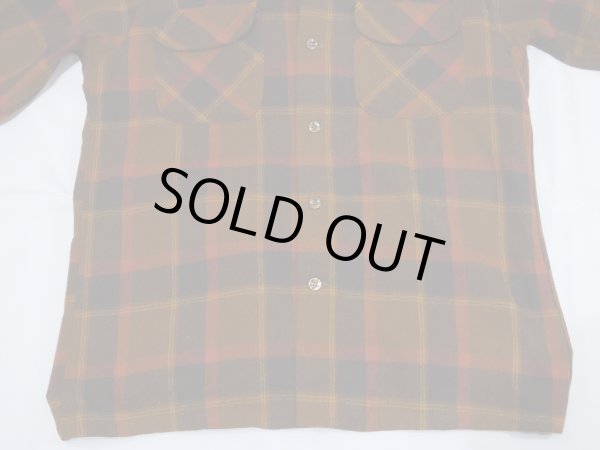 画像6: 70s Pendleton BROWN PLAID BOARD SHIRT (6)