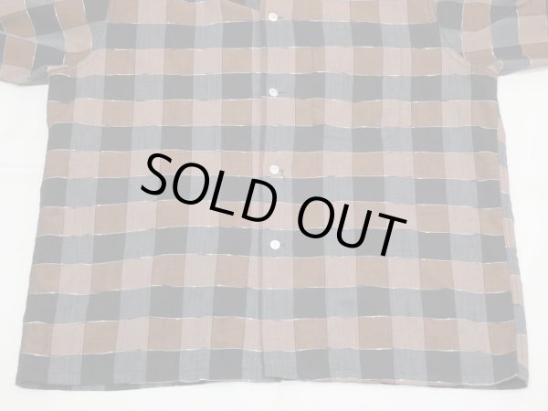 画像7: 50s Lanier by Oxford BLOCK CHECK AND WOVEN BORDER LOOP COLLAR BOX SHIRT (7)