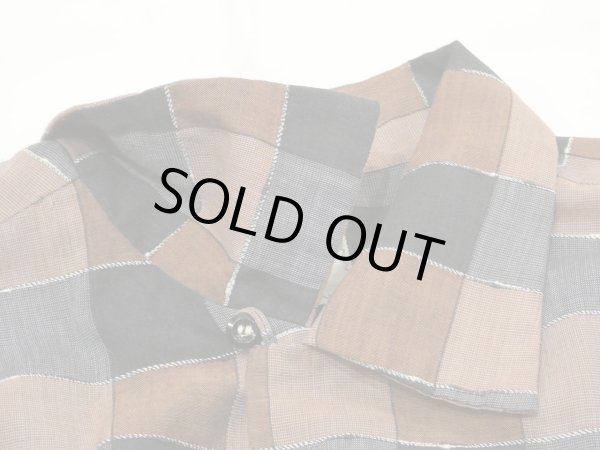 画像5: 50s Lanier by Oxford BLOCK CHECK AND WOVEN BORDER LOOP COLLAR BOX SHIRT (5)