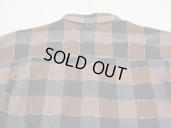 画像10: 50s Lanier by Oxford BLOCK CHECK AND WOVEN BORDER LOOP COLLAR BOX SHIRT (10)