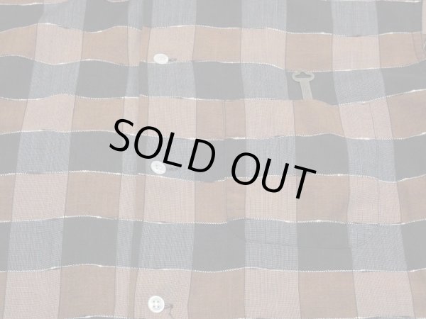 画像6: 50s Lanier by Oxford BLOCK CHECK AND WOVEN BORDER LOOP COLLAR BOX SHIRT (6)
