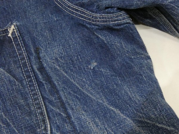 画像9: 50s Lee 91-J DENIM CHORE JACKET COVERALL  (9)