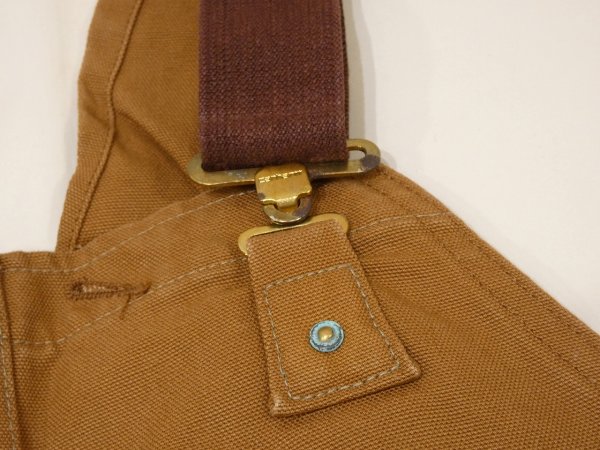 画像5: 80s Carhartt DOUBLE KNEE BROWN DUCK OVERALL DEAD STOCK ONE WASH MADE IN USA (5)