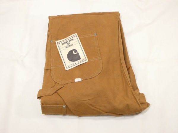 画像3: 80s Carhartt DOUBLE KNEE BROWN DUCK OVERALL DEAD STOCK ONE WASH MADE IN USA (3)