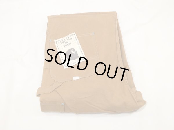 画像3: 80s Carhartt DOUBLE KNEE BROWN DUCK OVERALL DEAD STOCK ONE WASH MADE IN USA (3)