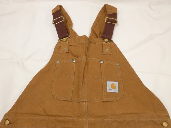 画像4: 80s Carhartt DOUBLE KNEE BROWN DUCK OVERALL DEAD STOCK ONE WASH MADE IN USA (4)