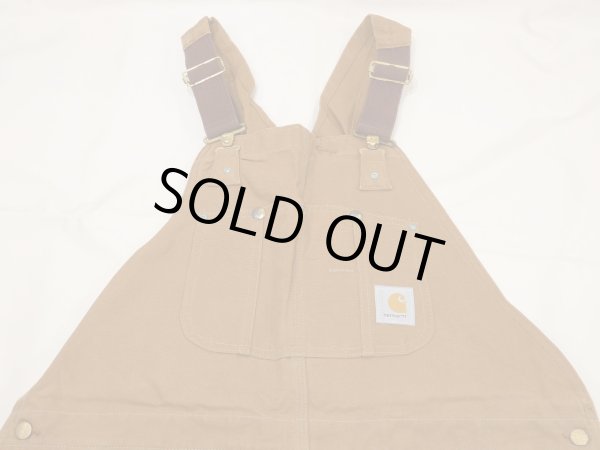 画像4: 80s Carhartt DOUBLE KNEE BROWN DUCK OVERALL DEAD STOCK ONE WASH MADE IN USA (4)