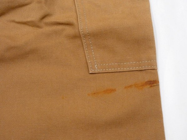 画像10: 80s Carhartt DOUBLE KNEE BROWN DUCK OVERALL DEAD STOCK ONE WASH MADE IN USA (10)