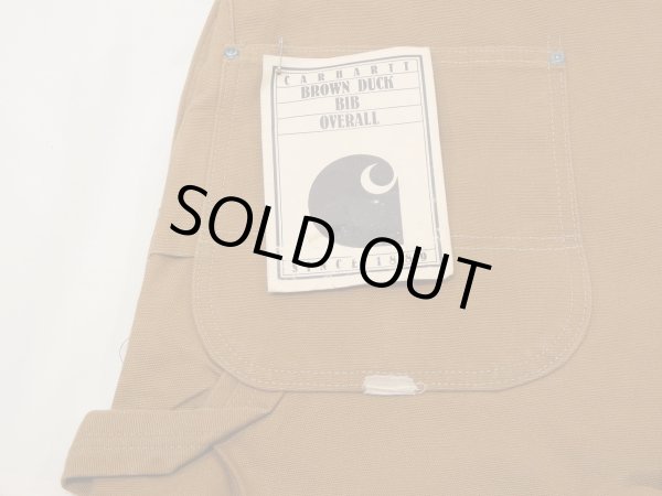 画像9: 80s Carhartt DOUBLE KNEE BROWN DUCK OVERALL DEAD STOCK ONE WASH MADE IN USA (9)