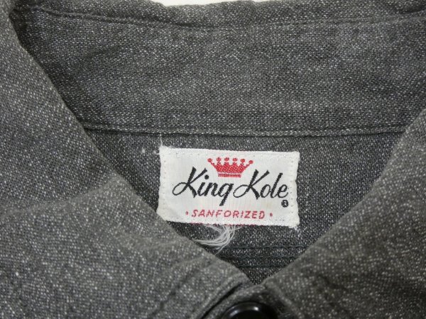 画像3: 50s King Kole SALT&PAPER BLACK CHAMBRAY SHIRT (2) (3)