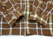 画像9: 70s JC PENNEY BROWN PLAID BOARD SHIRT STYLE WOOL BOX SHIRT (9)