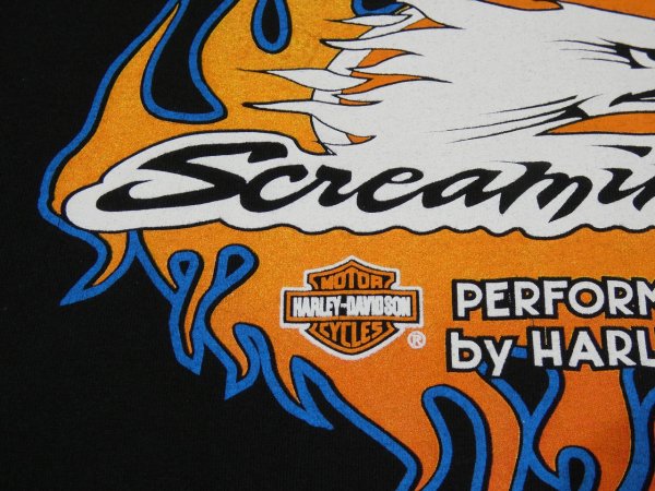 画像6: 00s  HARLEY DAVIDSON FLONT SLEEVE PRINT LONG SLEEVE L/S T-SHIRT (6)