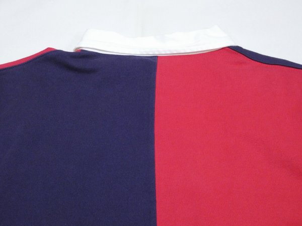 画像10: 80s 90s GAP PANEL SWITCH CRAZY PATTERN RUGGER RUGBY SHIRT (10)