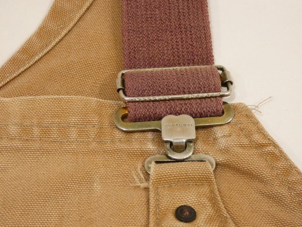 画像4: 70s Carhartt DOUBLE KNEE BROWN DUCK OVERALL  (4)