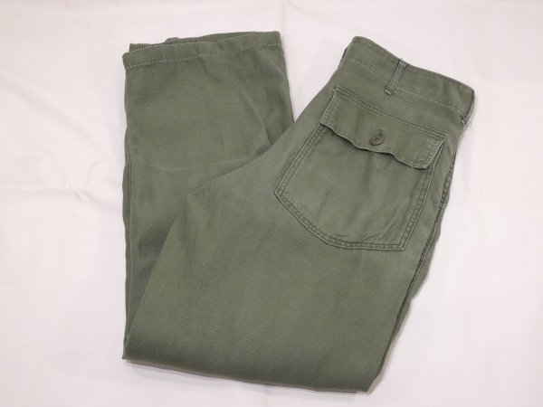 画像3: 60s '68 US ARMY OG-107 UTILITY BAKER PANTS  (3)