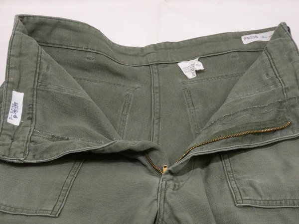 画像6: 60s '68 US ARMY OG-107 UTILITY BAKER PANTS  (6)