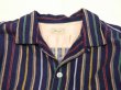 画像4: 50s Avon's MULTI STRIPE PRINT FLANNEL OPEN COLLAR SHIRT  (4)