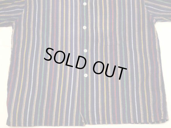 画像6: 50s Avon's MULTI STRIPE PRINT FLANNEL OPEN COLLAR SHIRT  (6)