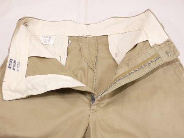 画像6: 60s US ARMY COTTON UNIFORM TWILL CHINO TROUSERS PANTS  (6)