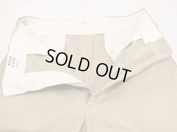 画像6: 60s US ARMY COTTON UNIFORM TWILL CHINO TROUSERS PANTS  (6)