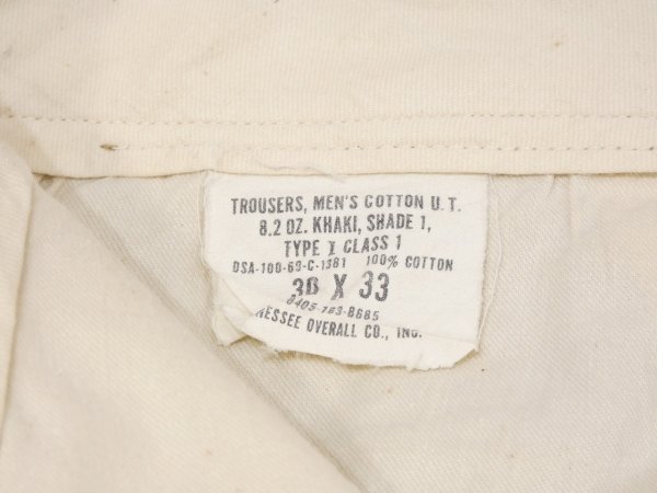 画像7: 60s US ARMY COTTON UNIFORM TWILL CHINO TROUSERS PANTS  (7)