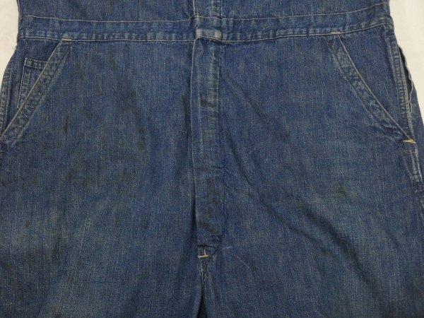 画像8: 50s BLUE TOP DENIM COVERALL ALL IN ONE (8)