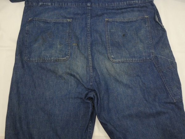 画像14: 50s BLUE TOP DENIM COVERALL ALL IN ONE (14)
