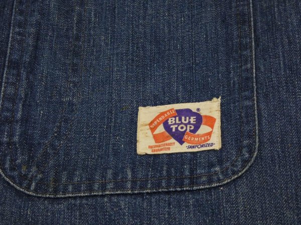 画像5: 50s BLUE TOP DENIM COVERALL ALL IN ONE (5)