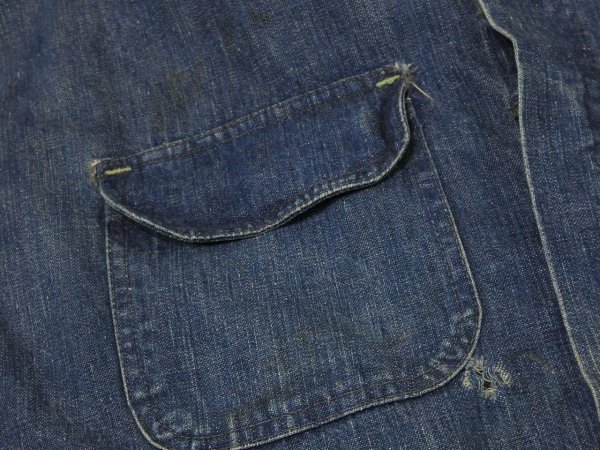 画像7: 50s BLUE TOP DENIM COVERALL ALL IN ONE (7)