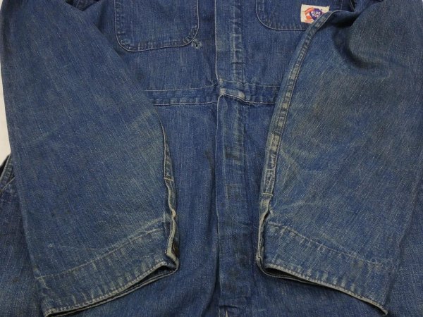 画像10: 50s BLUE TOP DENIM COVERALL ALL IN ONE (10)