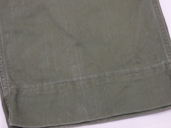 画像12: 60s '61 US ARMY OG-107 COTTON SATEEN UTILITY TROUSERS BAKER PANTS 1st LATE TYPE (12)
