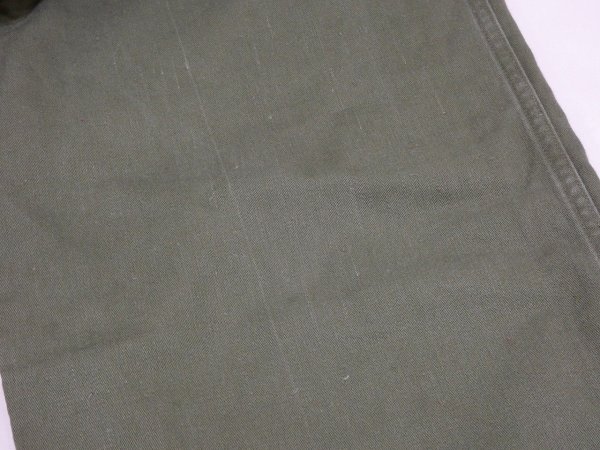 画像11: 60s '61 US ARMY OG-107 COTTON SATEEN UTILITY TROUSERS BAKER PANTS 1st LATE TYPE (11)