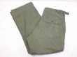 画像3: 60s '61 US ARMY OG-107 COTTON SATEEN UTILITY TROUSERS BAKER PANTS 1st LATE TYPE (3)