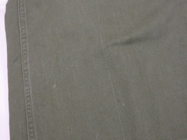 画像10: 60s '61 US ARMY OG-107 COTTON SATEEN UTILITY TROUSERS BAKER PANTS 1st LATE TYPE (10)