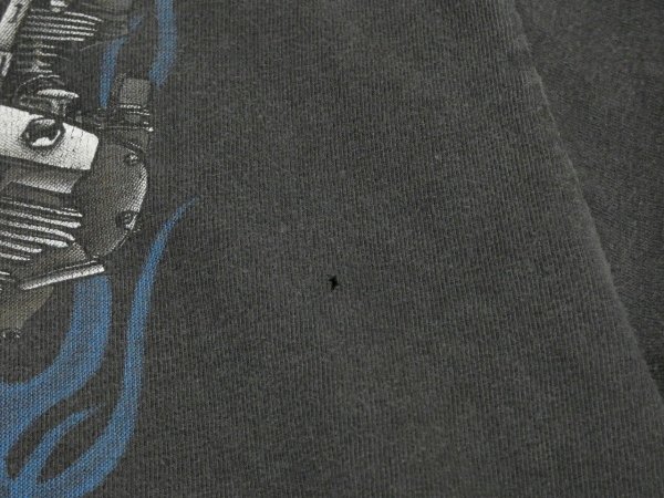 画像8: 00s HARLEY DAVIDSON OFICIAL ENGINE FLAME BAR & SHIELD LOGO PRINT T-SHIRT MADE IN USA (8)