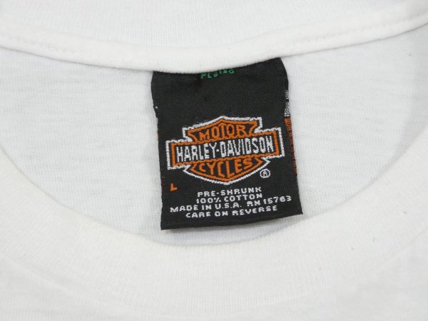 画像3: 00s HARLEY DAVIDSON OFFICIAL FLAME EAGLE DEALER SHOP BOTH SIDE PRINT T-SHIRT (3)