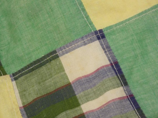 画像15: 70s Berle MADRAS CHECK PATCHWORK SLACKS PANTS (15)